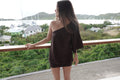 Asymmetric Drop Waist Cotton Mini Dress