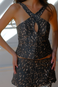 Fawn Cotton Cross Top