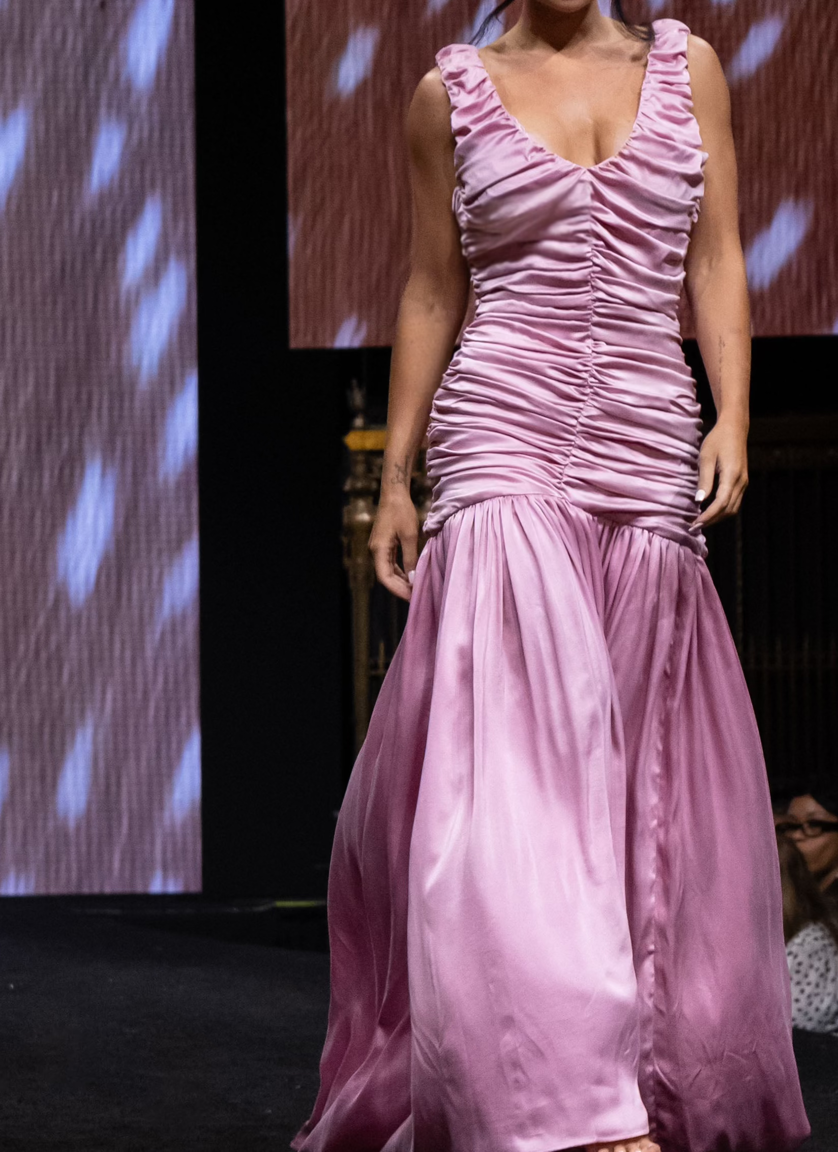 Always Effortlessly Chic, Silk Gown With Gathering