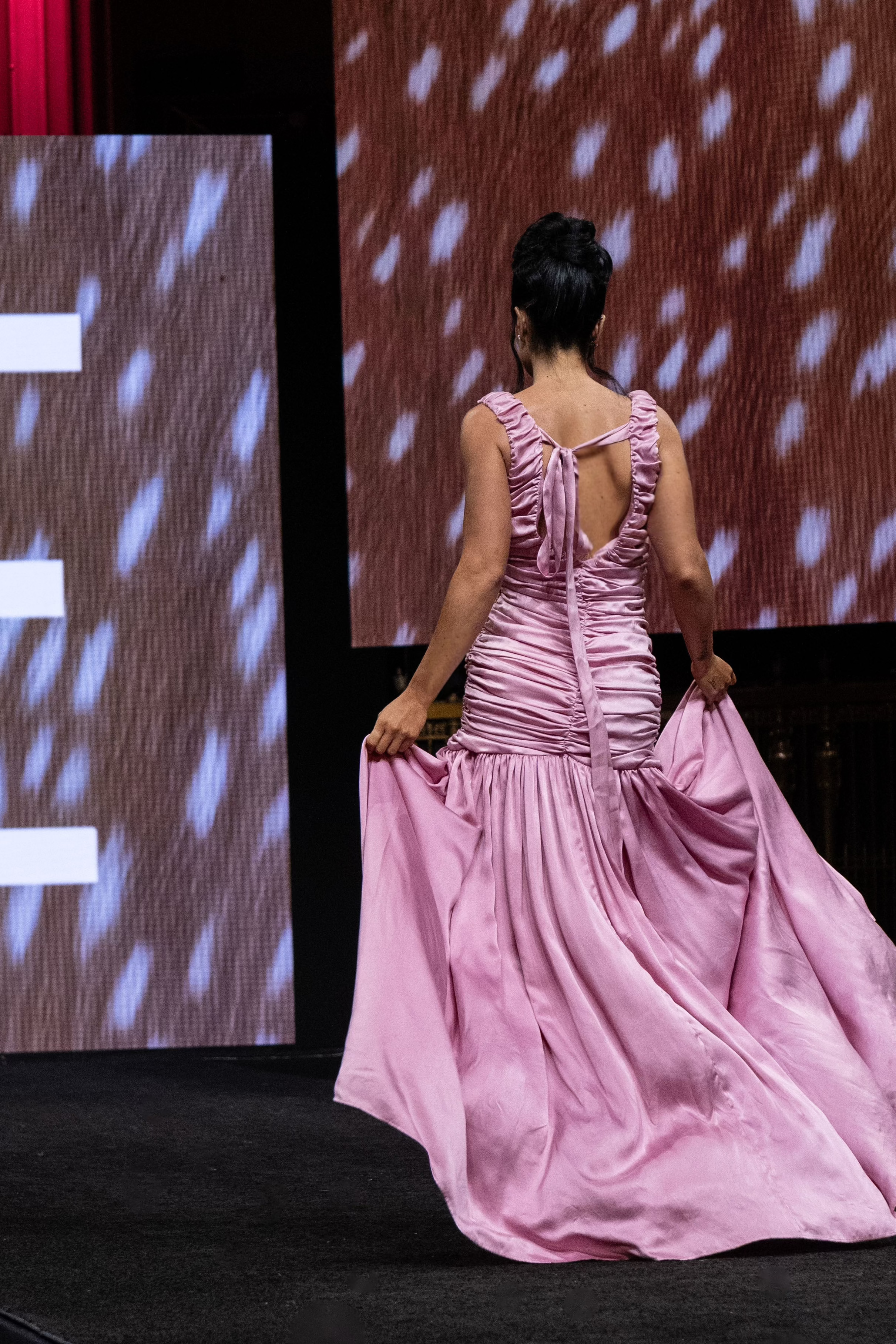 Always Effortlessly Chic, Silk Gown With Gathering