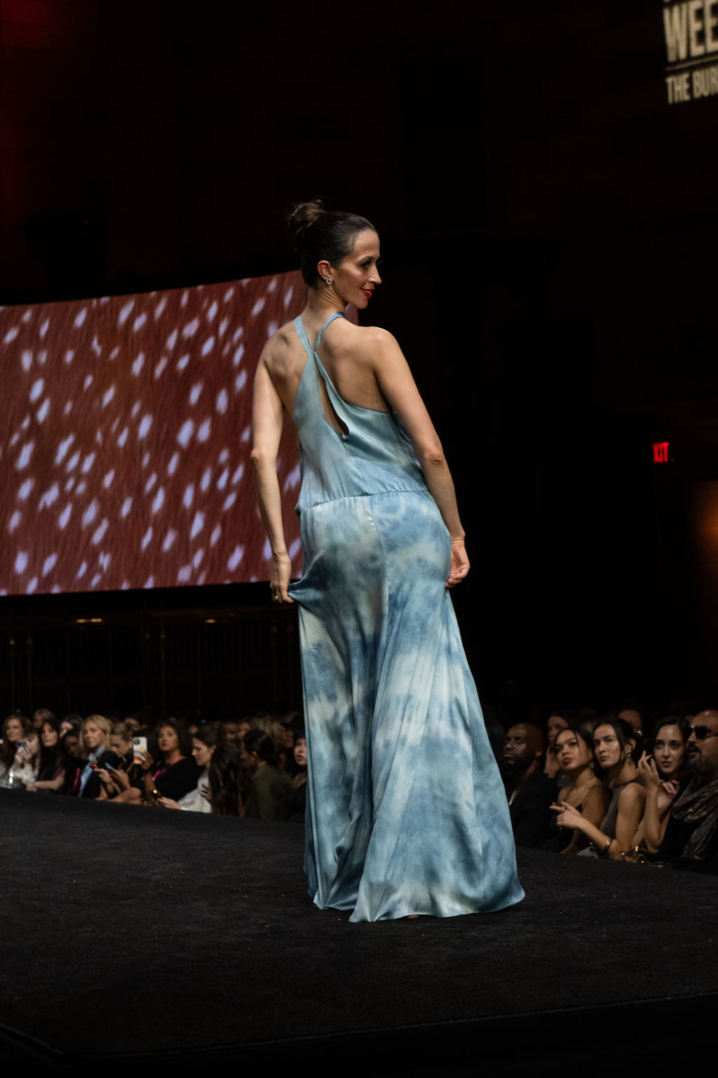 Asymmetric Silk Drop Waist Gown