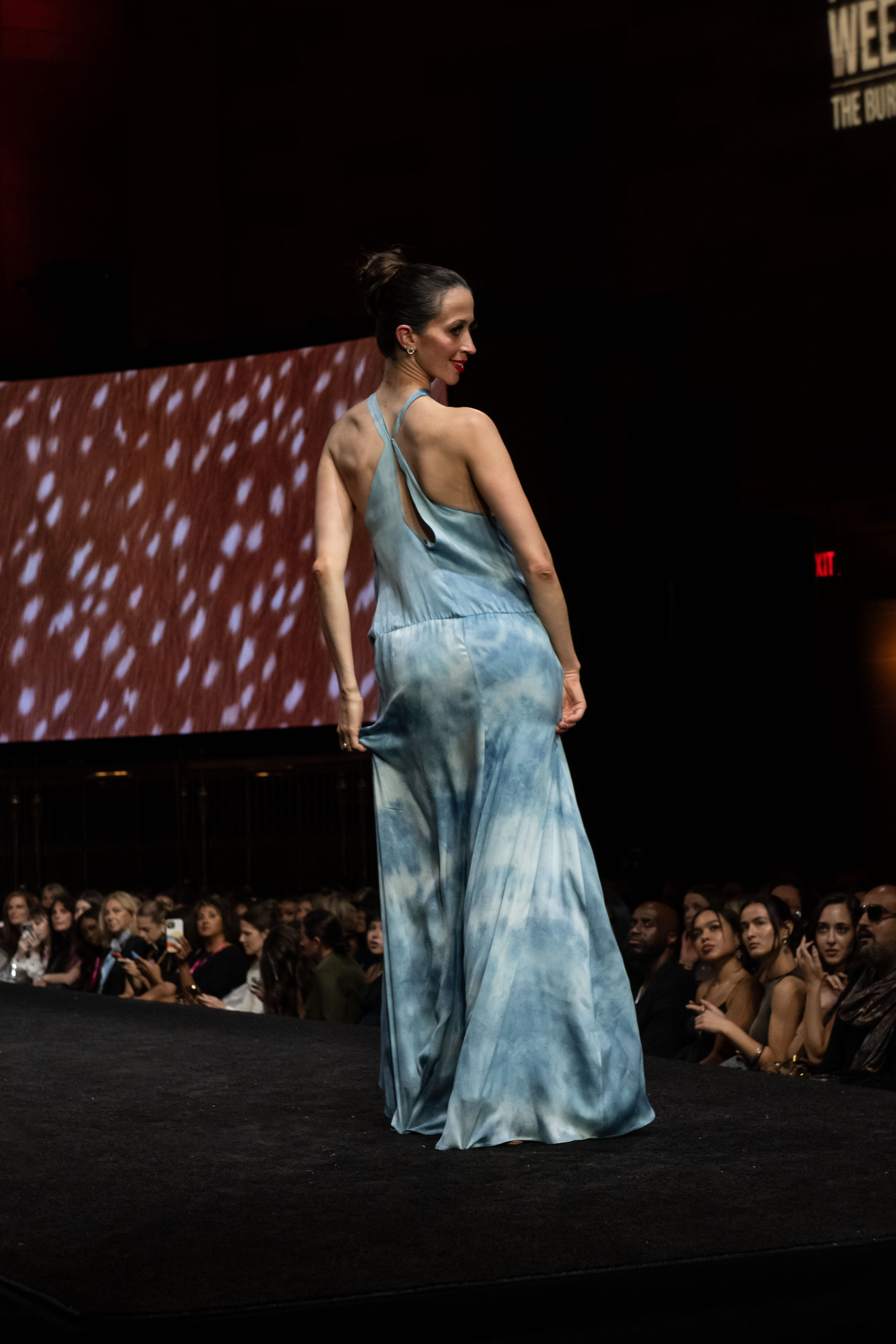 Asymmetric Silk Drop Waist Gown
