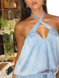 Naturally Dyed Silk Self-tie Reversible Top