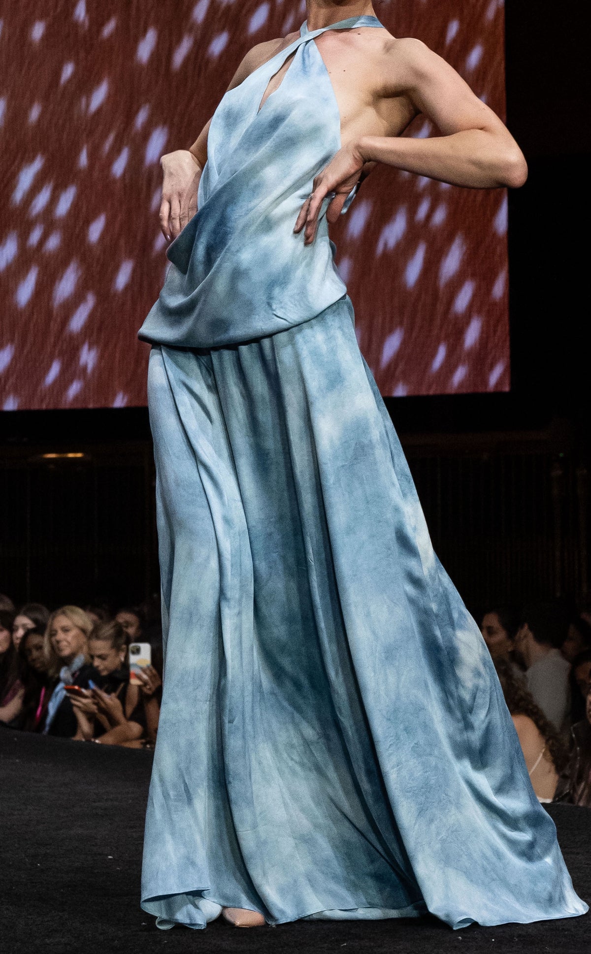 Asymmetric Silk Drop Waist Gown