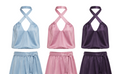 Naturally Dyed Silk Self-tie Reversible Top